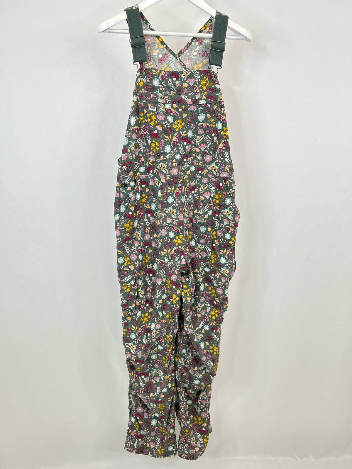 DULUTH TRADING COMPANY Size L Green Floral Women Overall