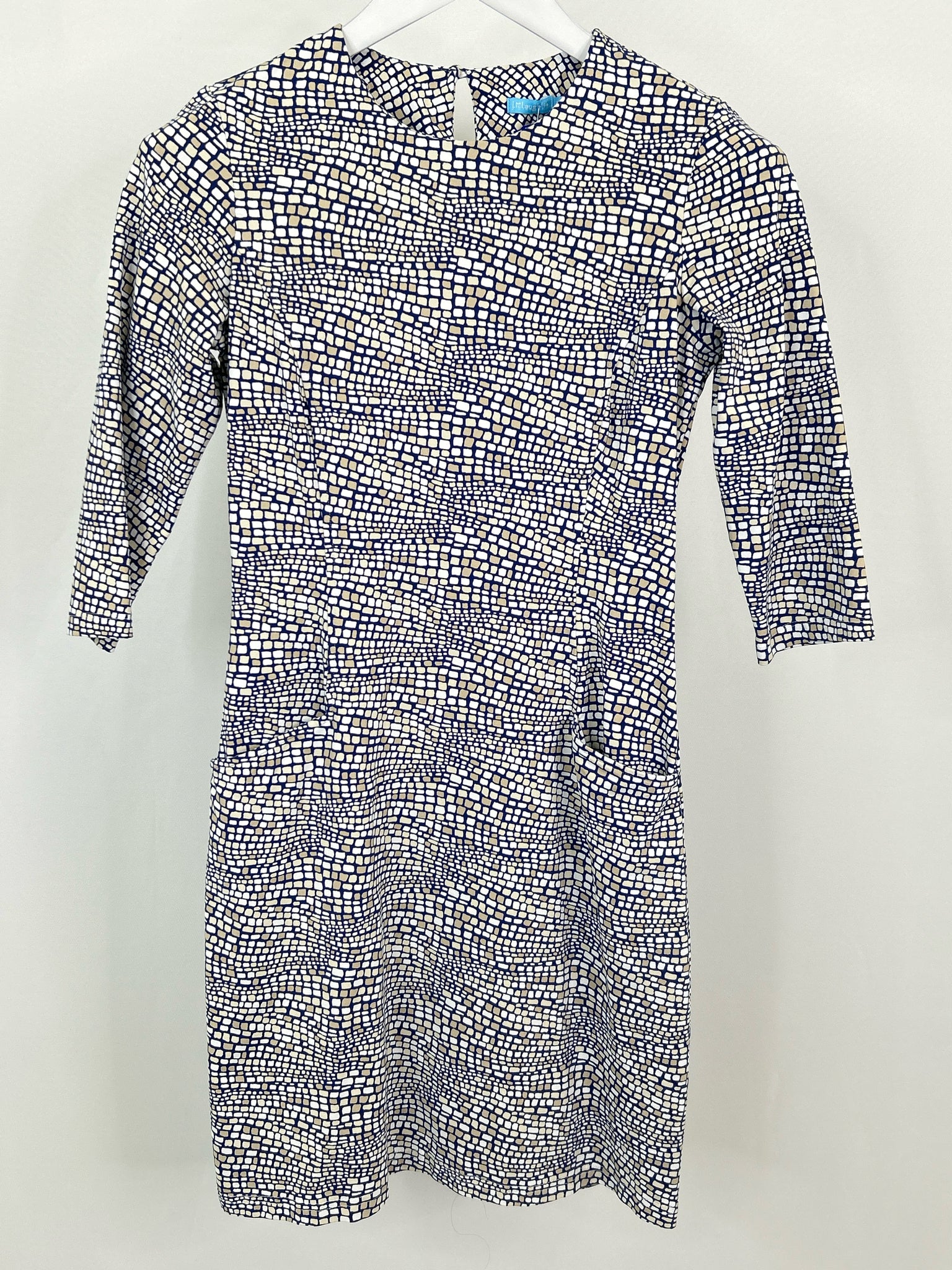 J MCLAUGHLIN Size XS Navy Print Women Dress