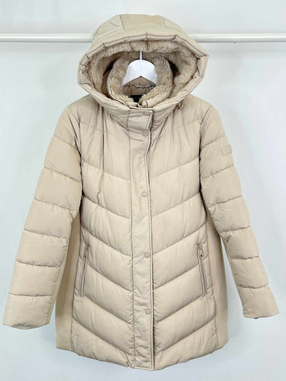 ANDREW MARC Size L Beige Women Coat