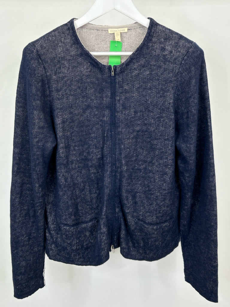 EILEEN FISHER Women Size L Navy Jacket