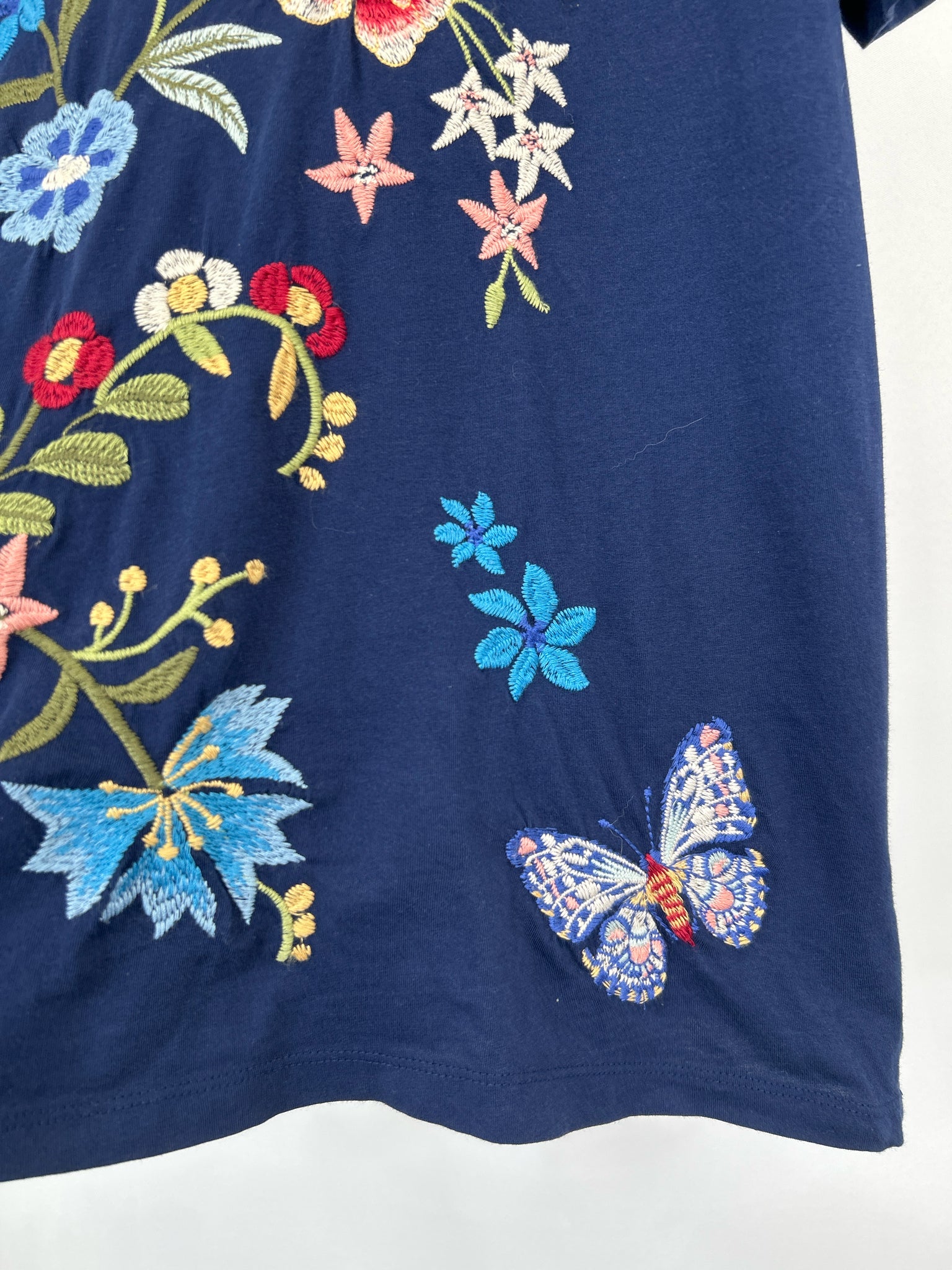 JOHNNY WAS Size L Blue floral Women Shirt