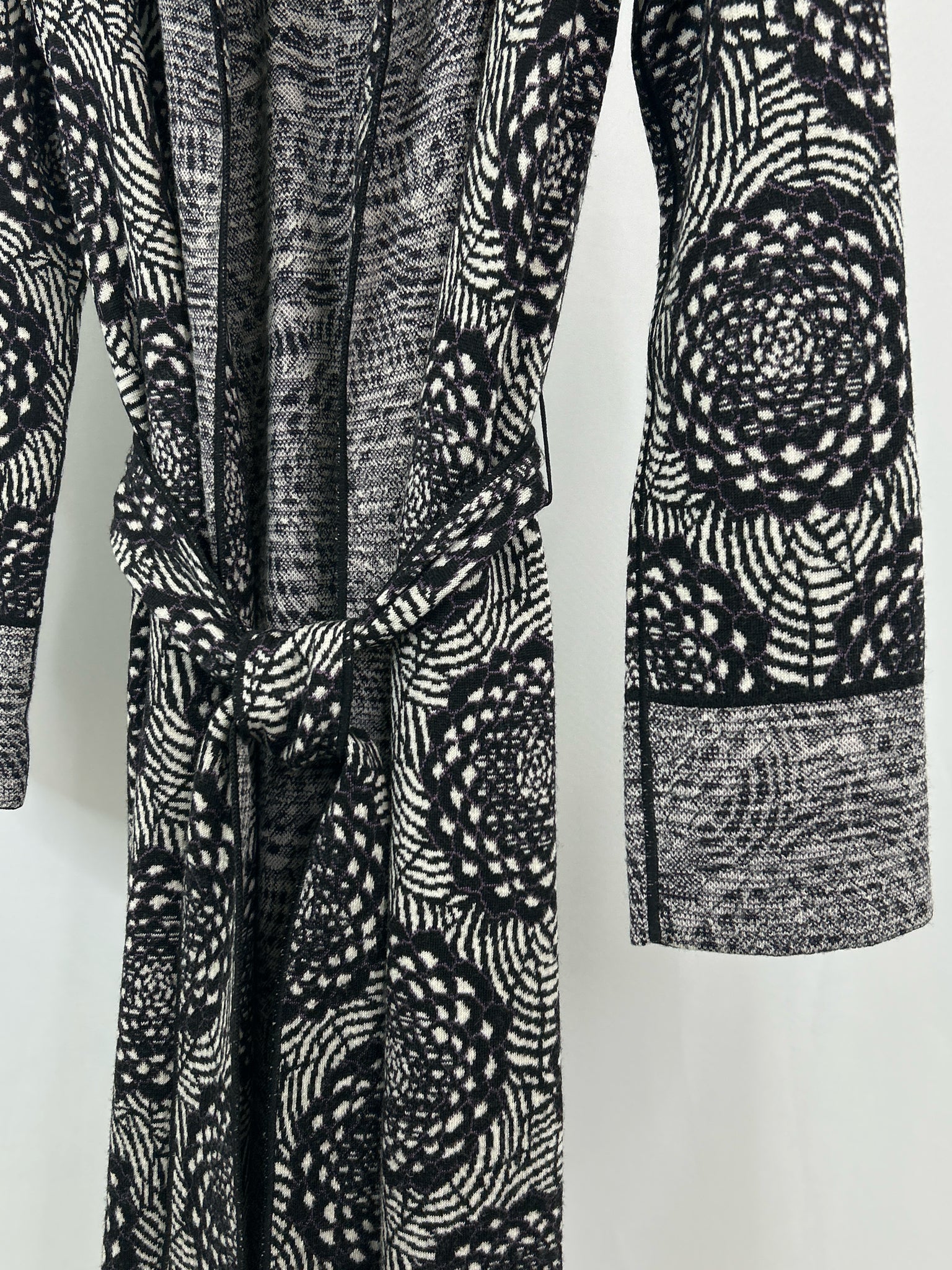MISSONI Size 4 Black Print Women Coat