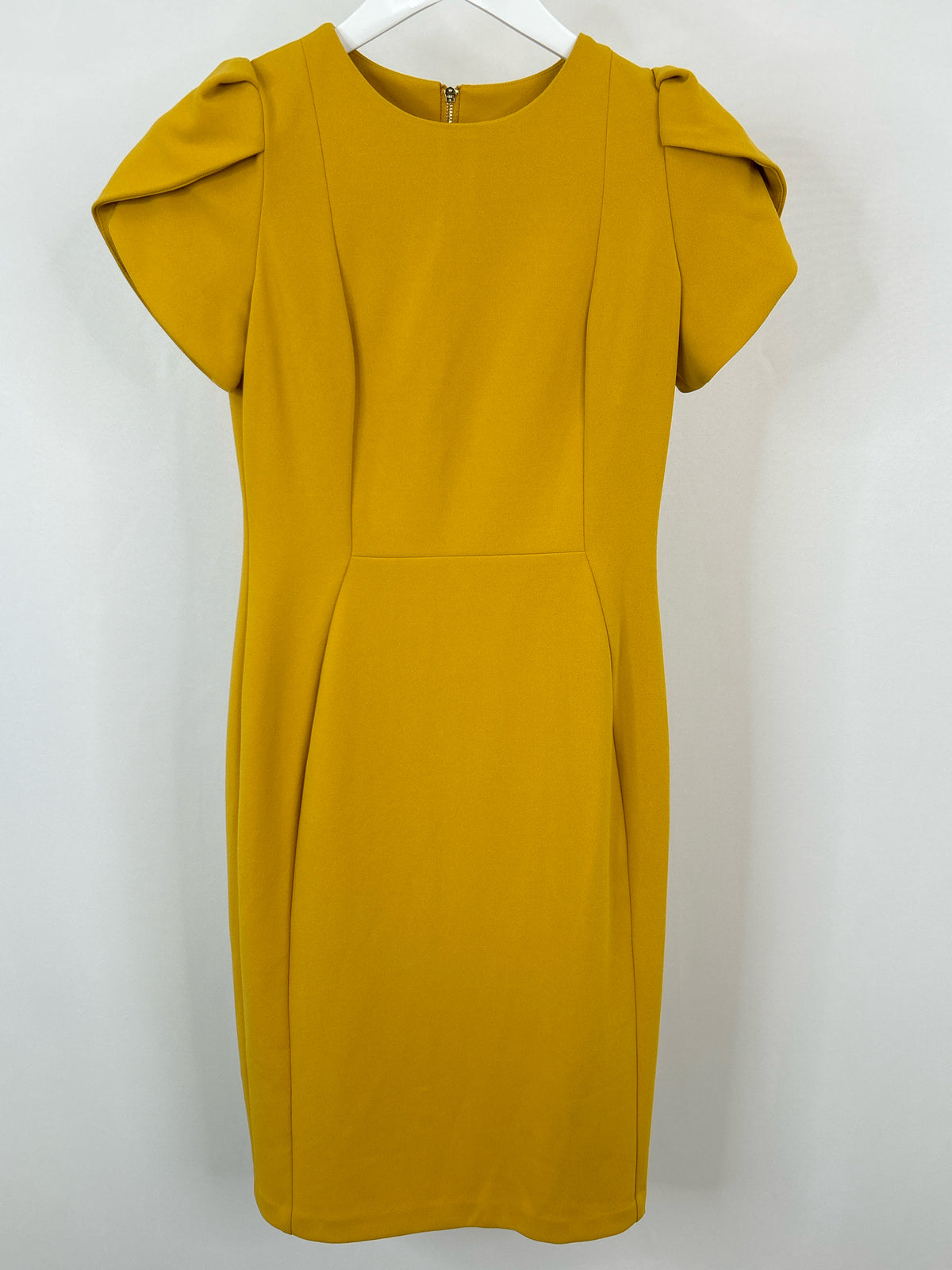 CALVIN KLEIN Size 4 Yellow Women Dress