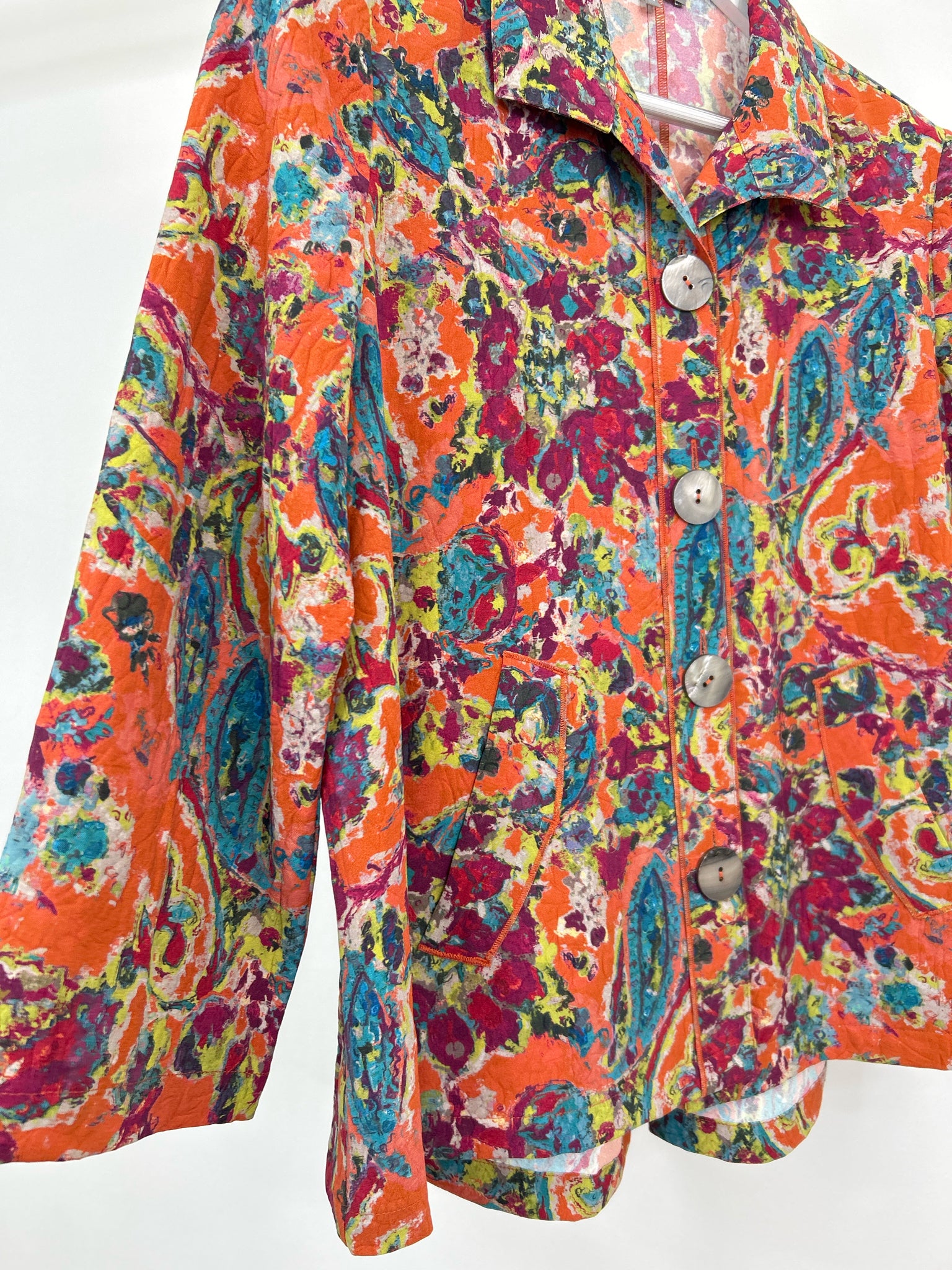 HABITAT Size S Orange Print Women Jacket