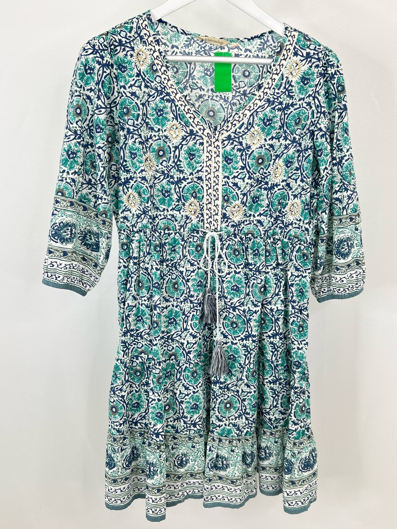 SOFT SURROUNDINGS Size M Green and Blue Women's Dress