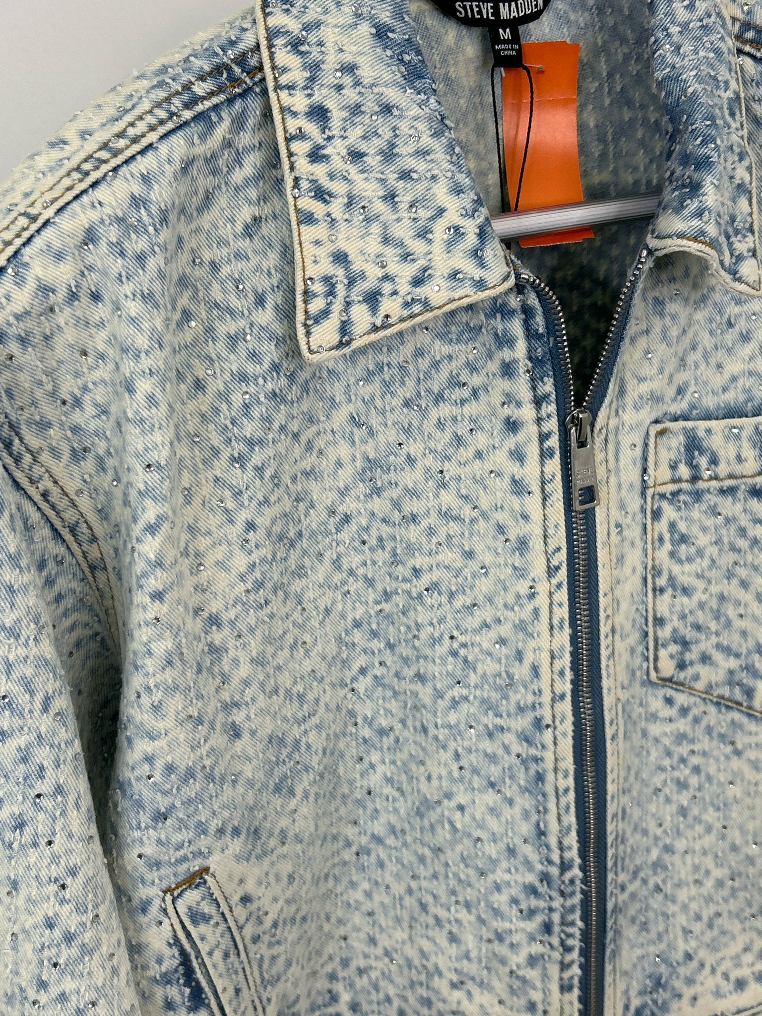 STEVE MADDEN Size M BLUE DENIM Women Jacket