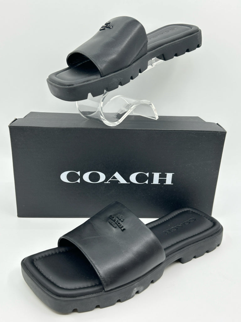 COACH Size 6.5B Black Women's Sandal