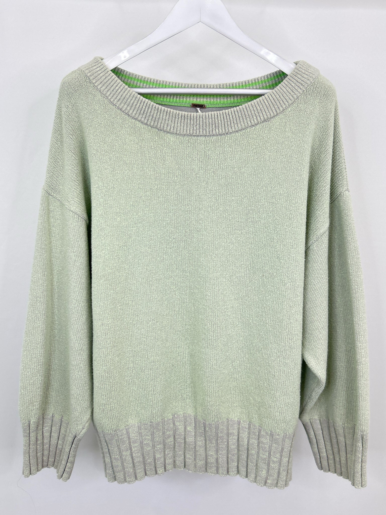 FREE PEOPLE Size L Pale Green Women Tunic