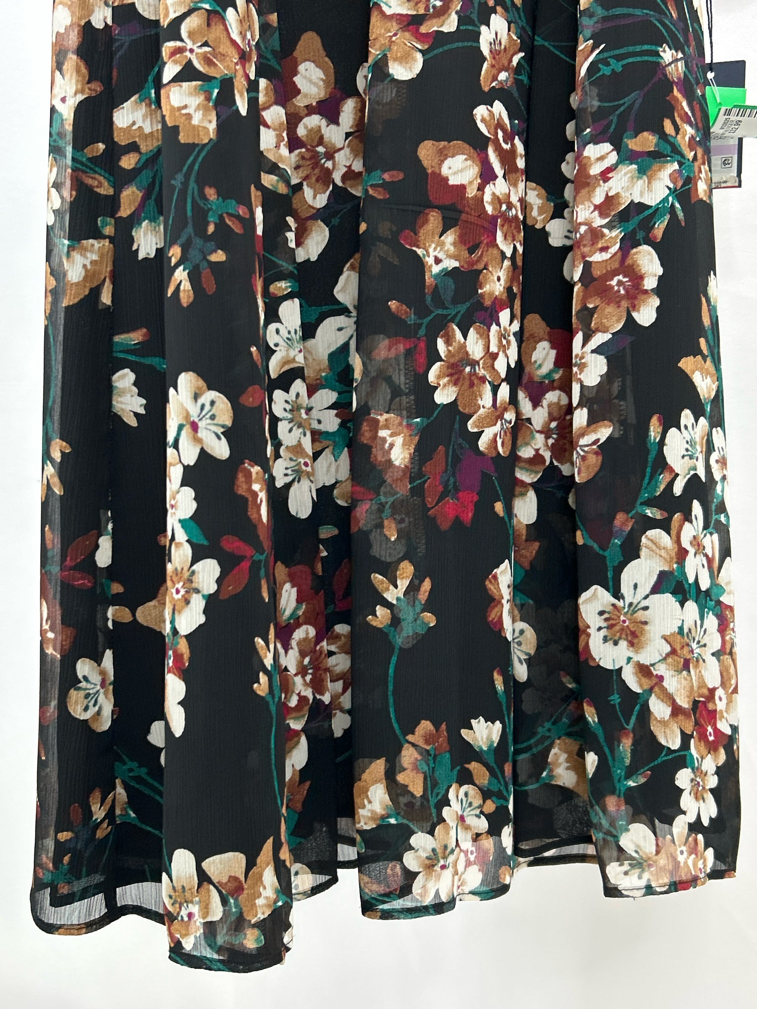 TOMMY HILFIGER Size 6 Black Floral Women's Dress