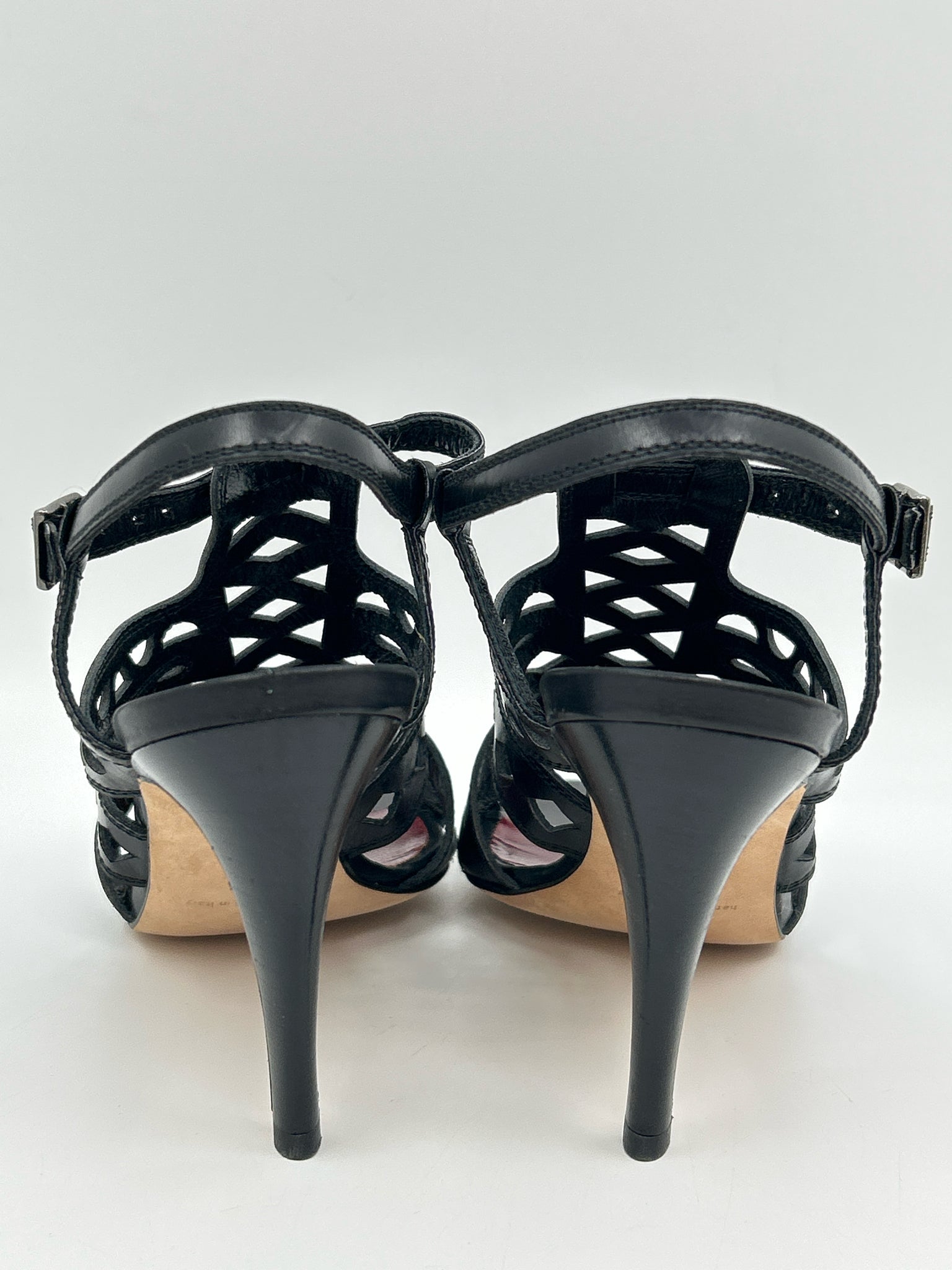 MANOLO BLAHNIK Size 38.5 Black Women Sandal