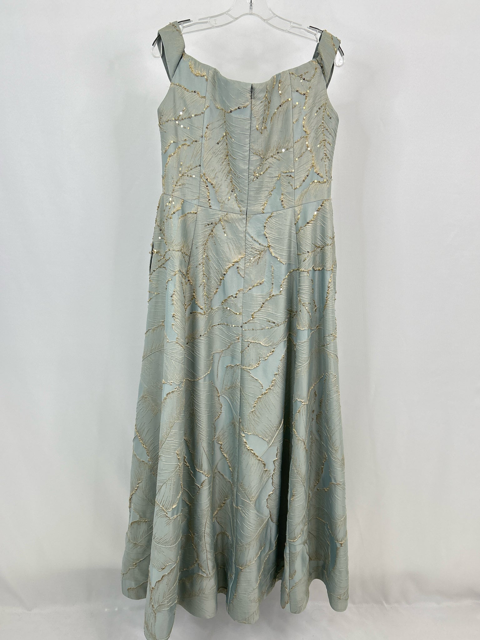 MGNY Madeline Gardner New York Size 6/8 Teal and gold Women Dress