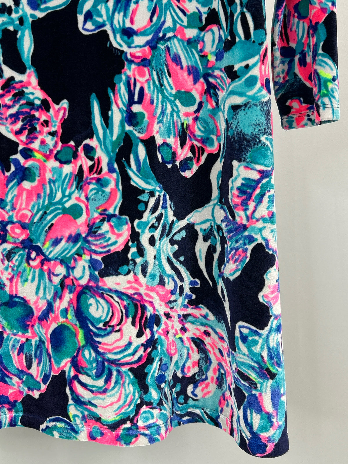 LILLY PULITZER Size S Navy Print Women Dress