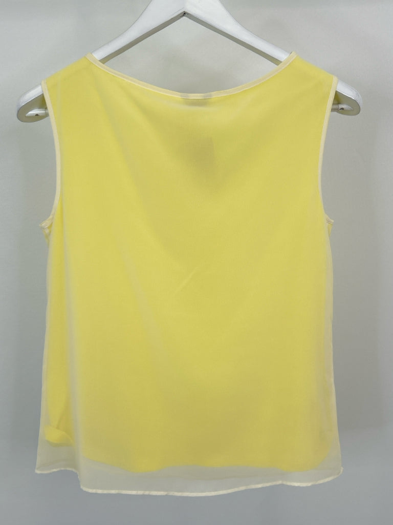 ANN TAYLOR NWT Size XS Yellow and White Women's Top