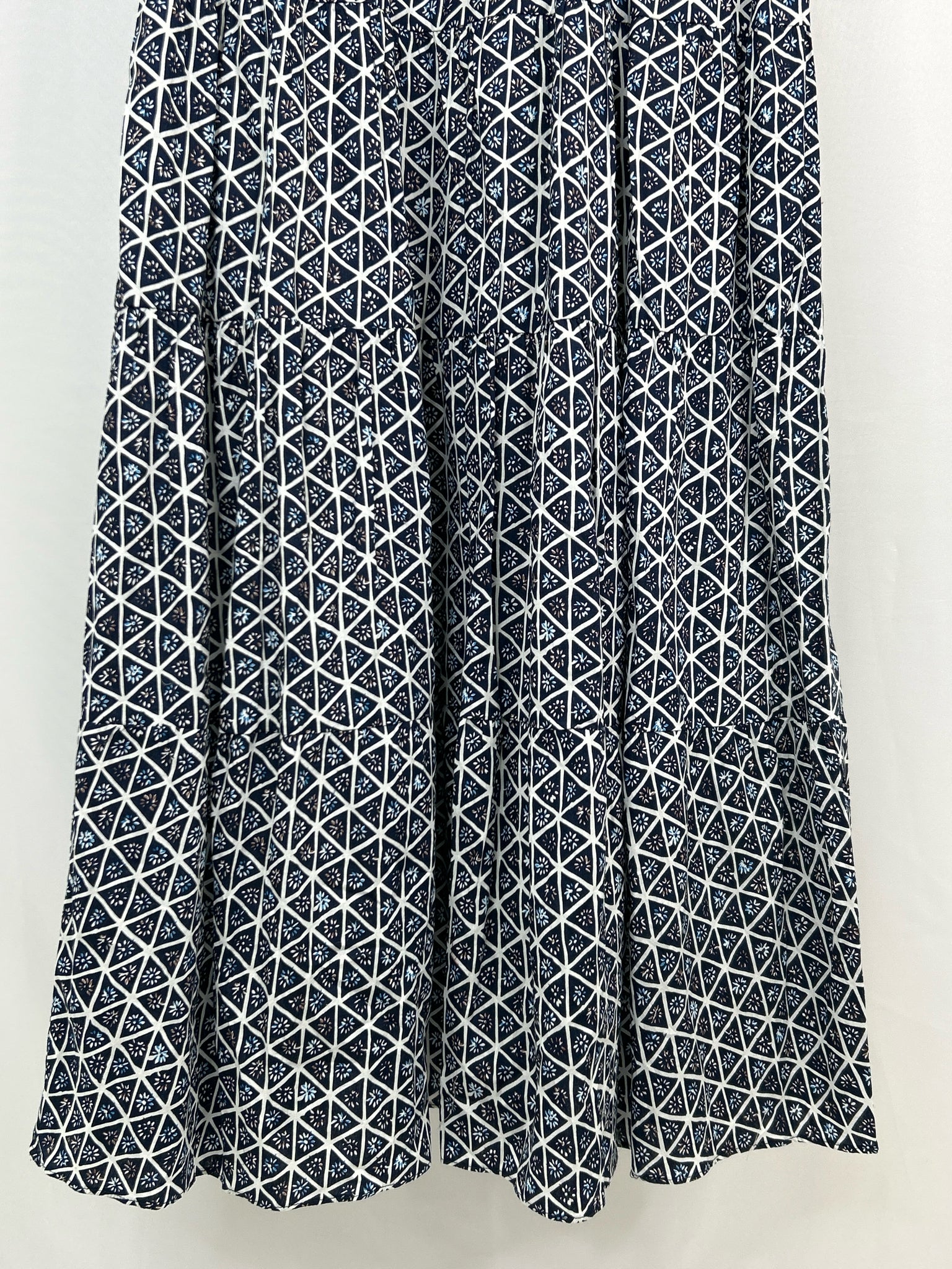 English Factory Size L Navy Print Women Dress