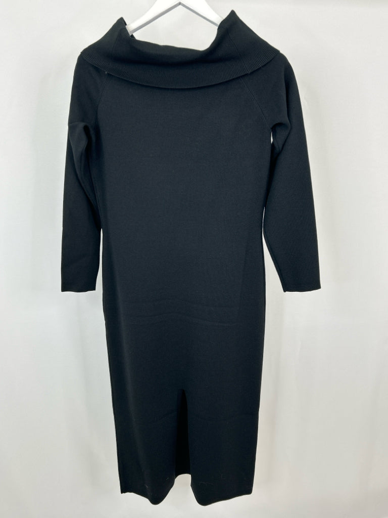 ANN TAYLOR Size L Black Dress