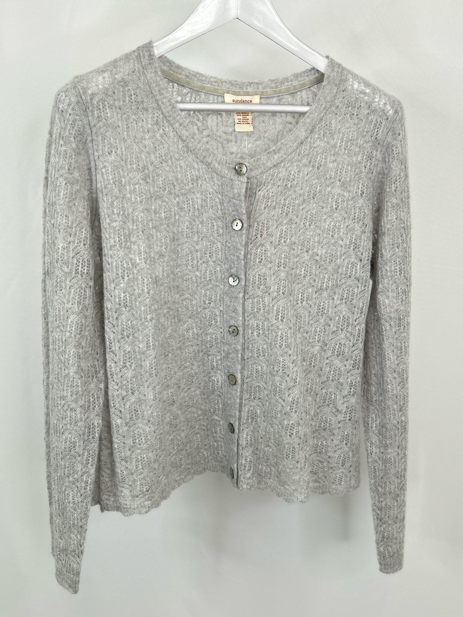 SUNDANCE Size L Grey Women Cardigan NWT