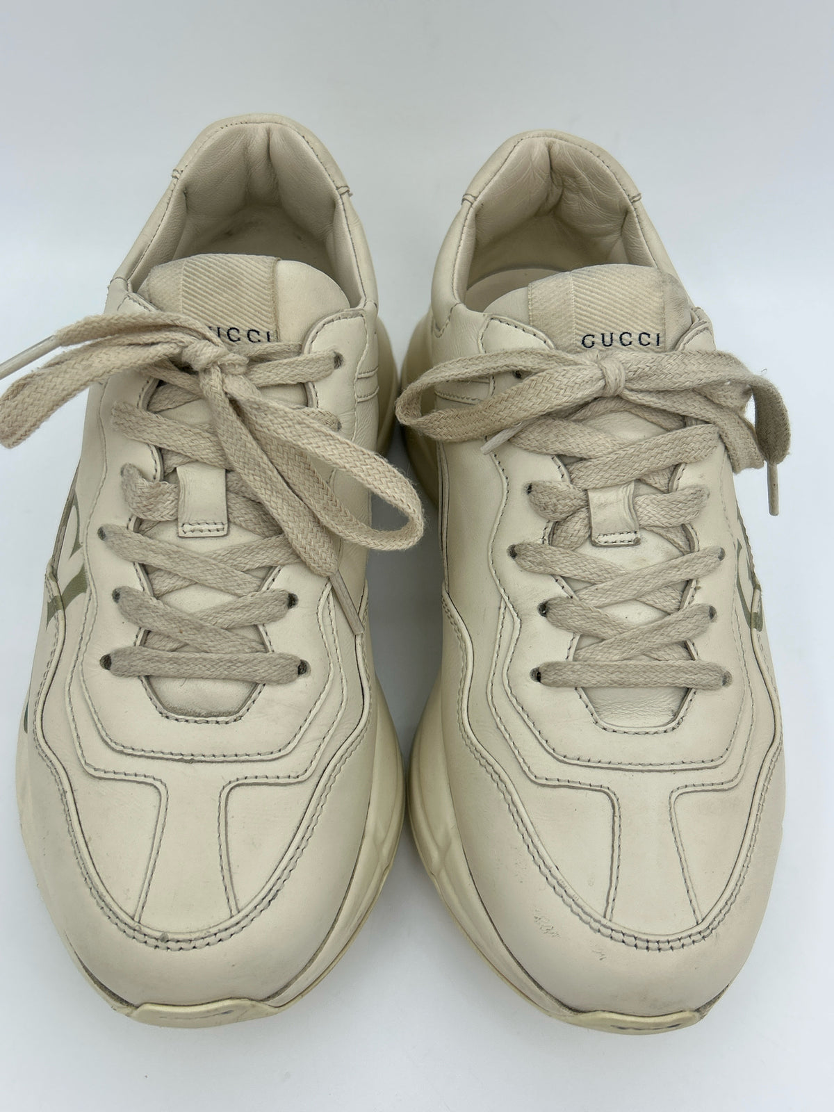 GUCCI Size 37/7 Ivory Women Sneakers