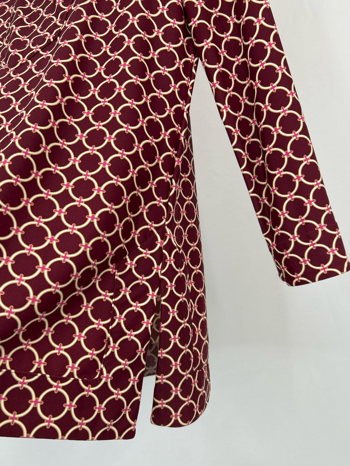JUDE CONNALLY Size S Burgundy Print Women Tunic