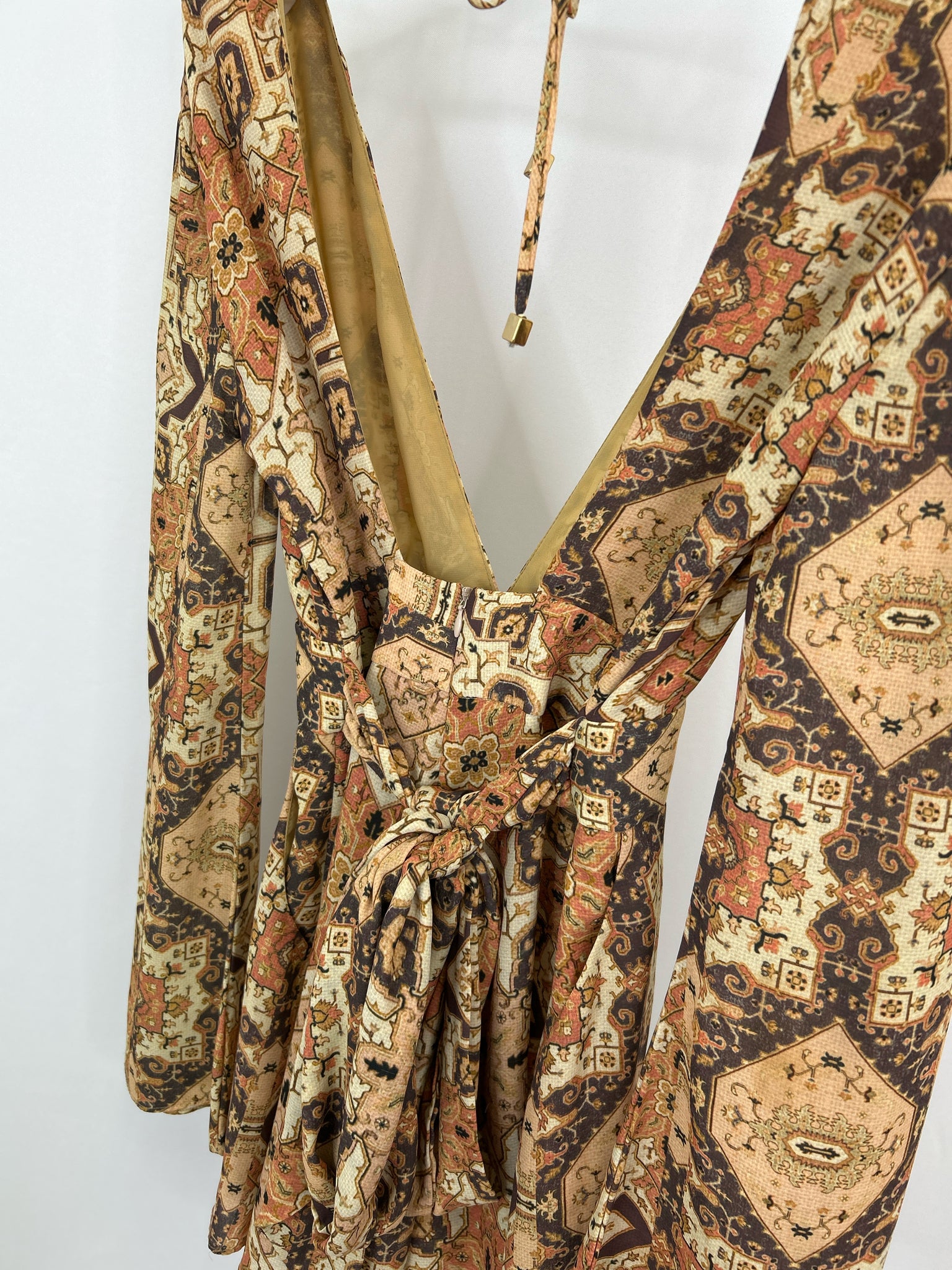 BEC & BRIDGE Size 6 Beige Print Women Romper