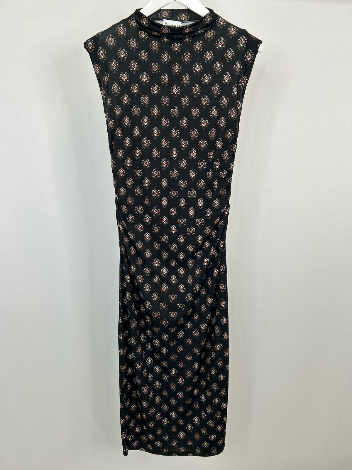VERONICA M NWT Size S Black Print Women Dress
