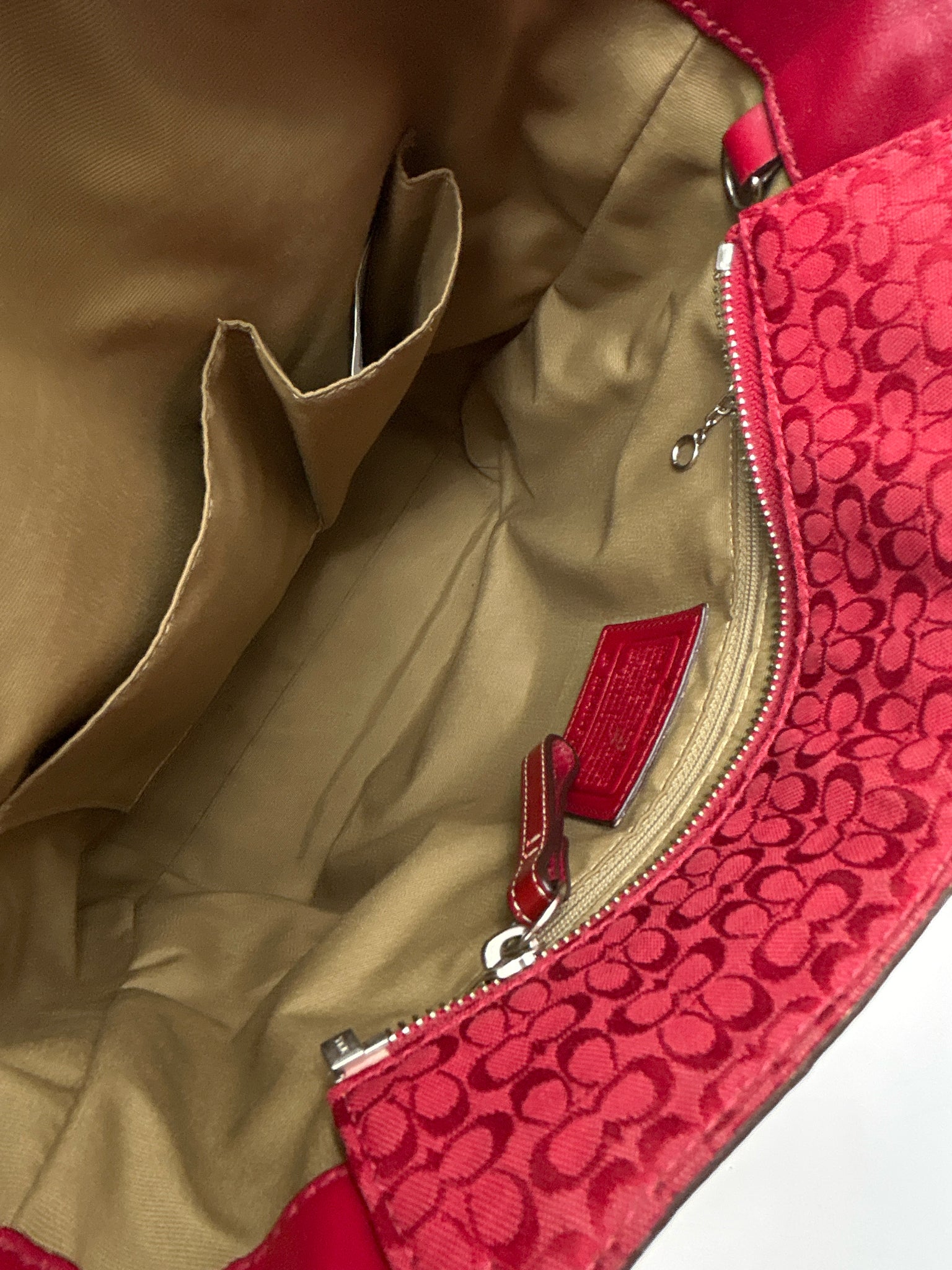 COACH Red Women Tote