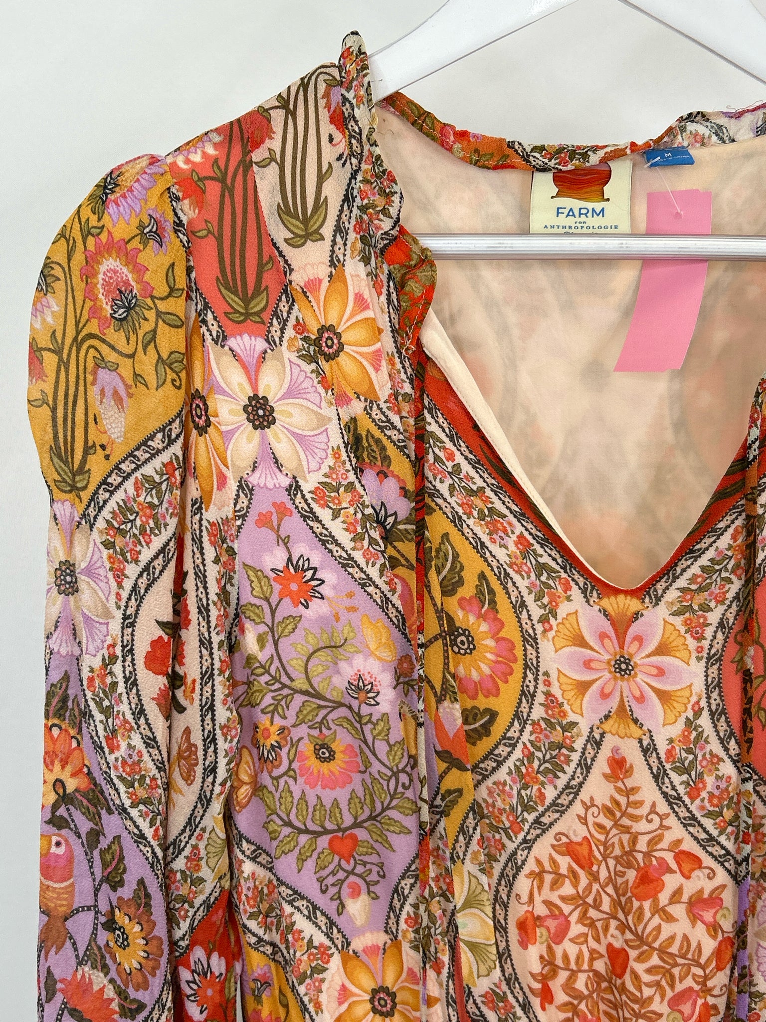 FARM RIO Size M ORANGE FLORAL Women Dress