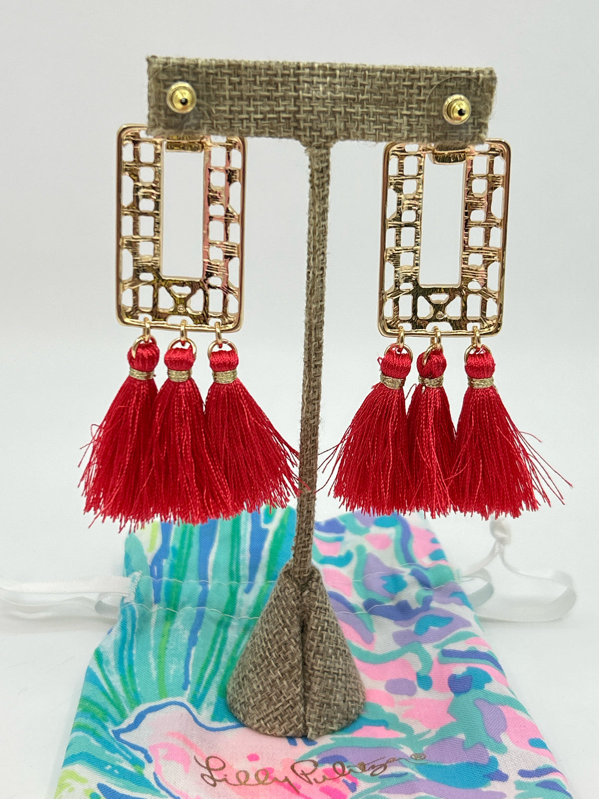 LILLY PULITZER Gold and red Earrings