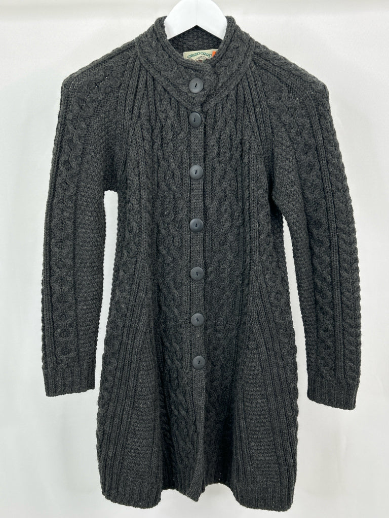 arancrafts Women Size S Grey Cardigan