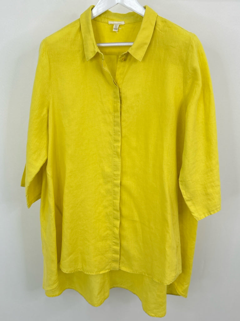 EILEEN FISHER Size XL Yellow Women's Tunic