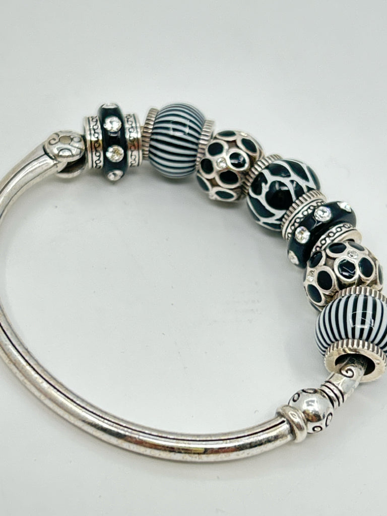 BRIGHTON Silver and Black Women's Bracelet