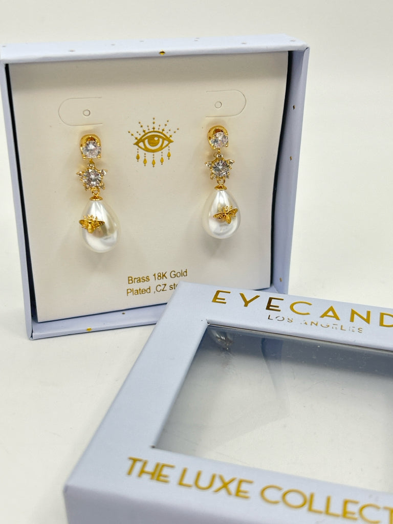 EYE CANDY Women NIB Gold Earrings