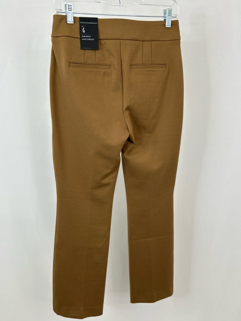 White House Black Market Women Size 4 Tan Pants NWT