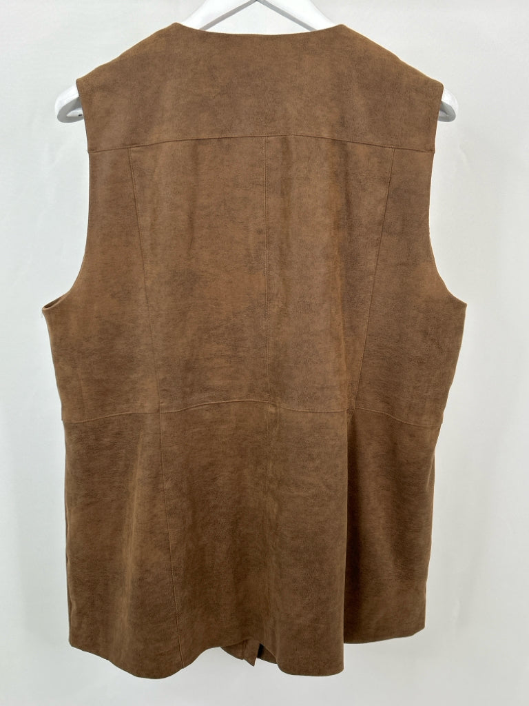 CHICO'S Women Size 16 Brown Vest NWT