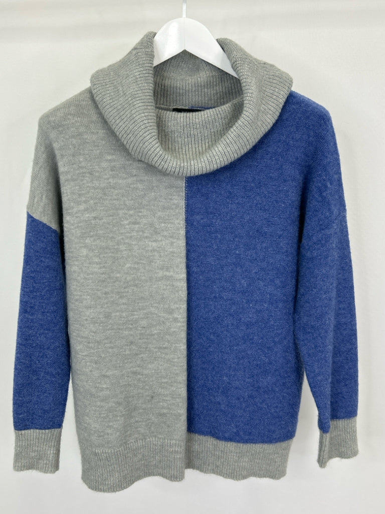 ALISON SHERI Women Size M BLUE AND GREY Sweater