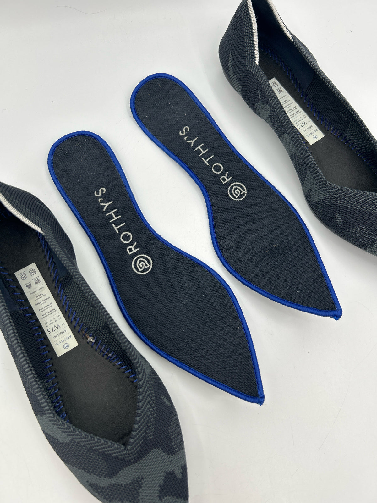 ROTHY'S Size 7.5 Black Women Flats