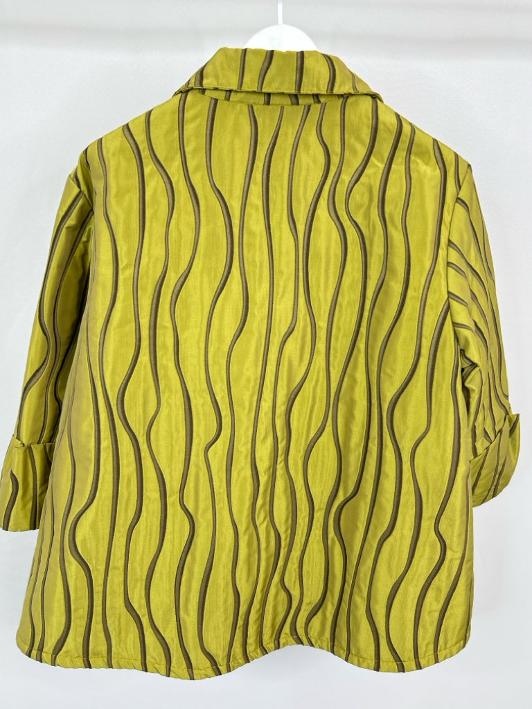 A LA MODE by XIAO Women Size L Chartreuse Jacket