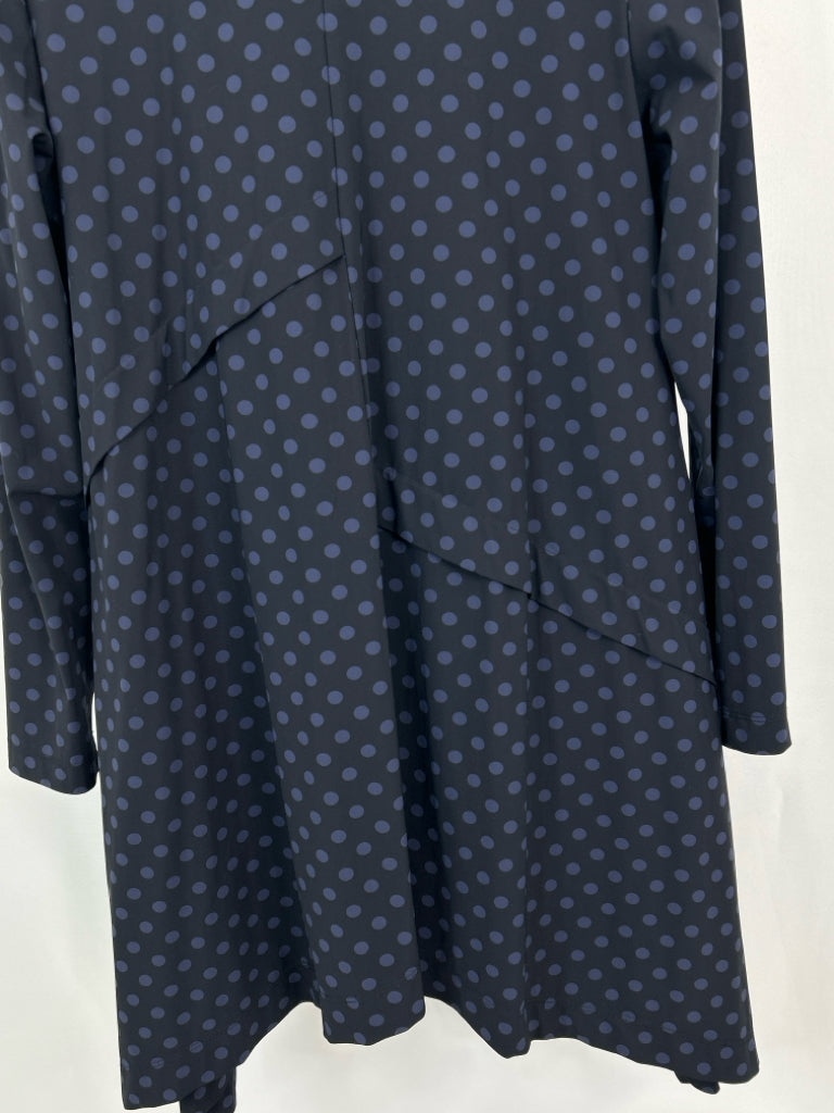 SPIRITHOUSE Women Size XL Navy Print Dress