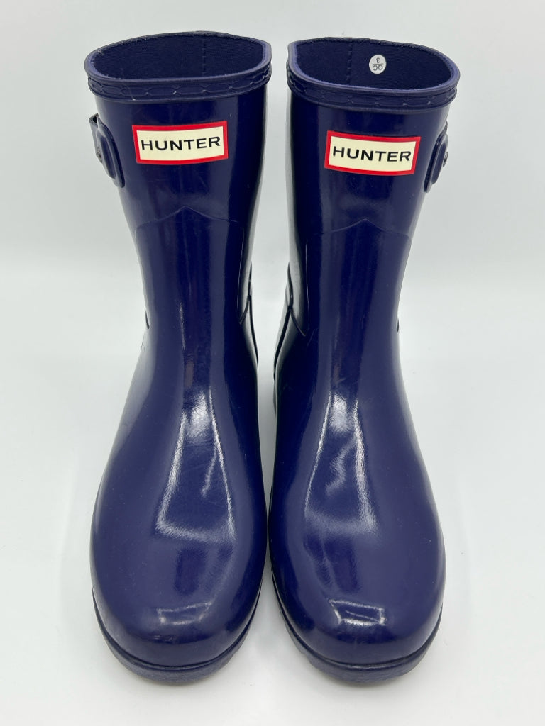 HUNTER Women Size 7 Blue Rainboots