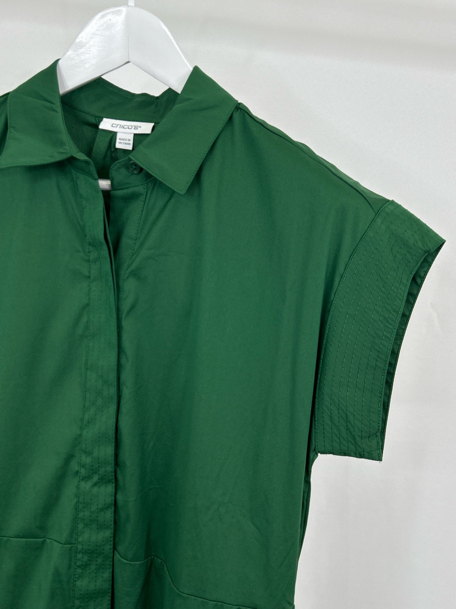 CHICO'S Size M Green Women Dress
