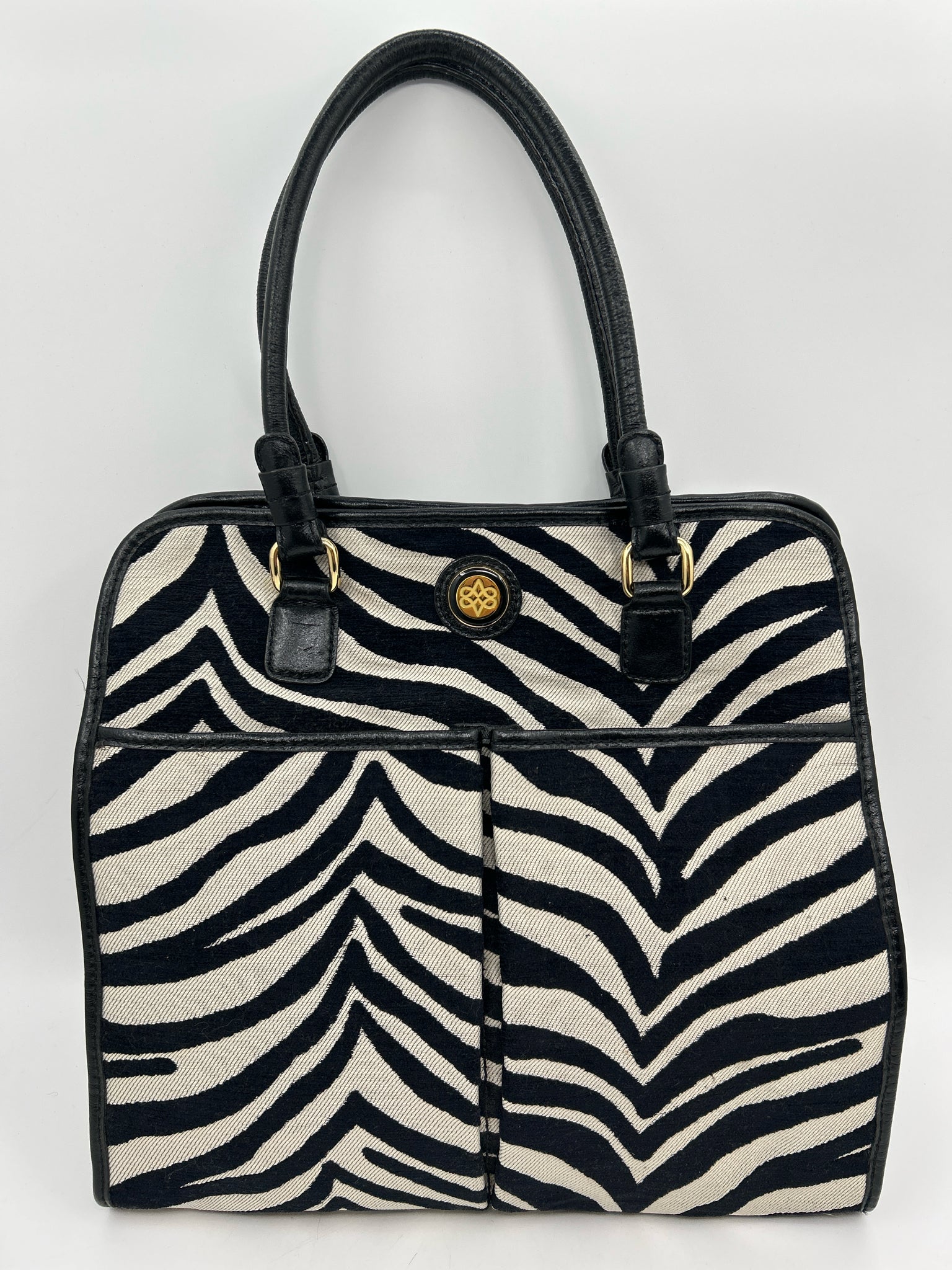 ANTONIO MELANI Black Print Women Tote