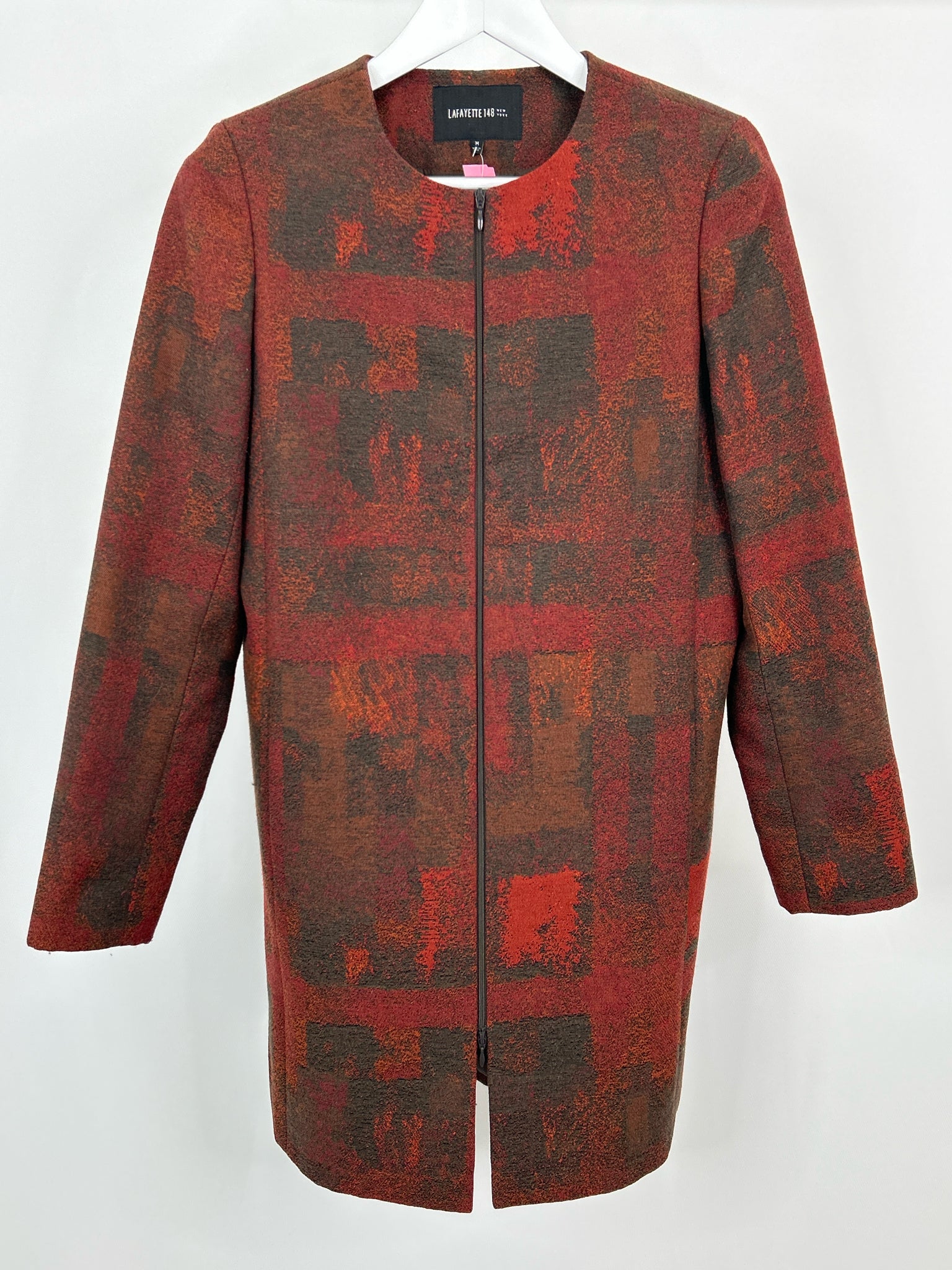 LAFAYETTE 148 Size M Red Print Women Jacket