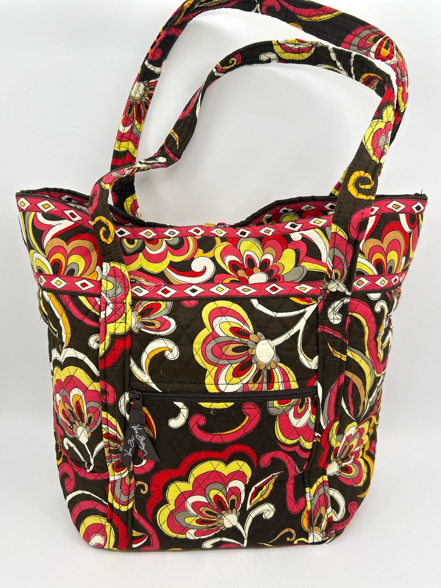 VERA BRADLEY BROWN AND PINK Women Tote