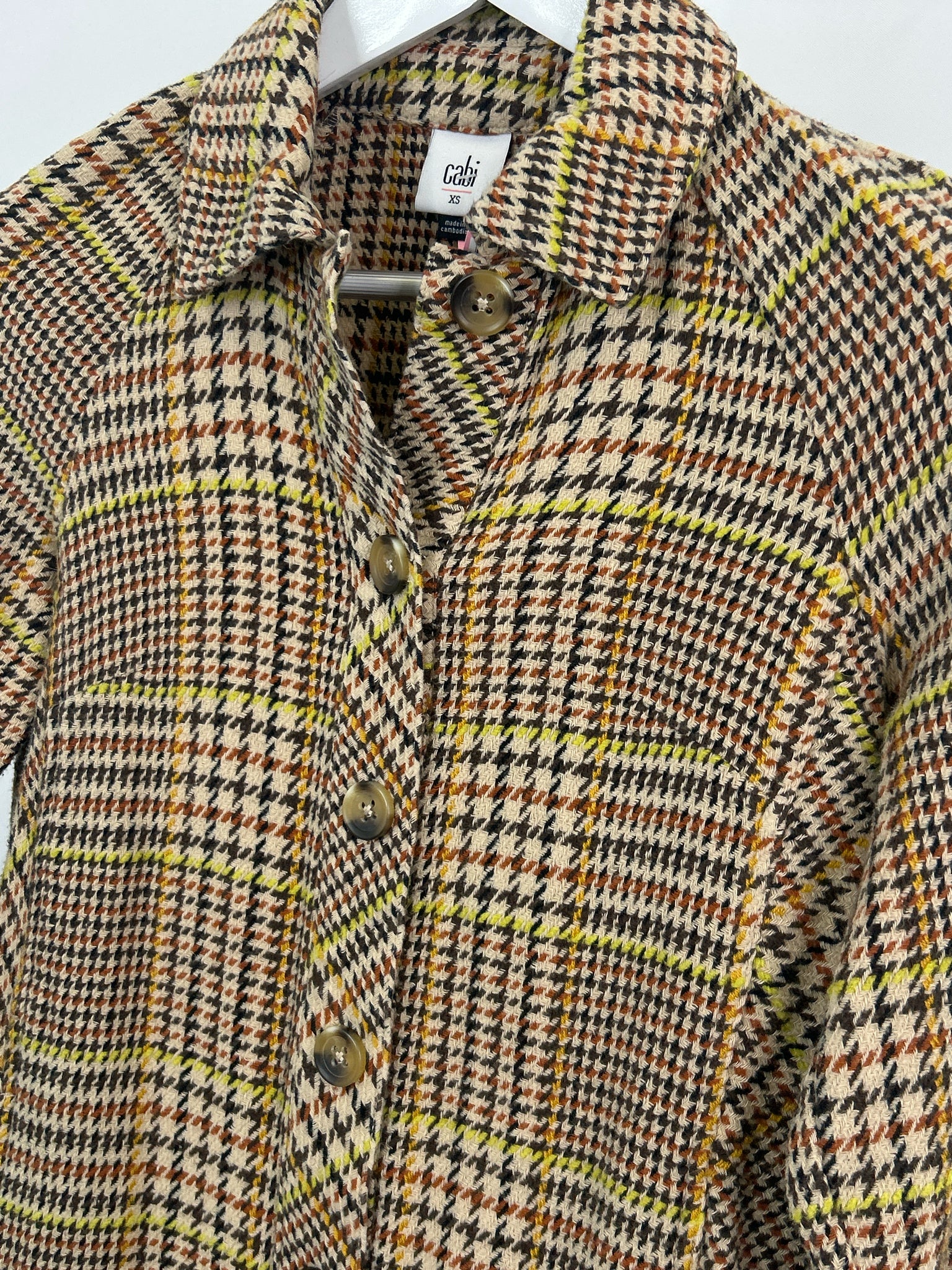 CABI Size XS Brown Print Women Jacket