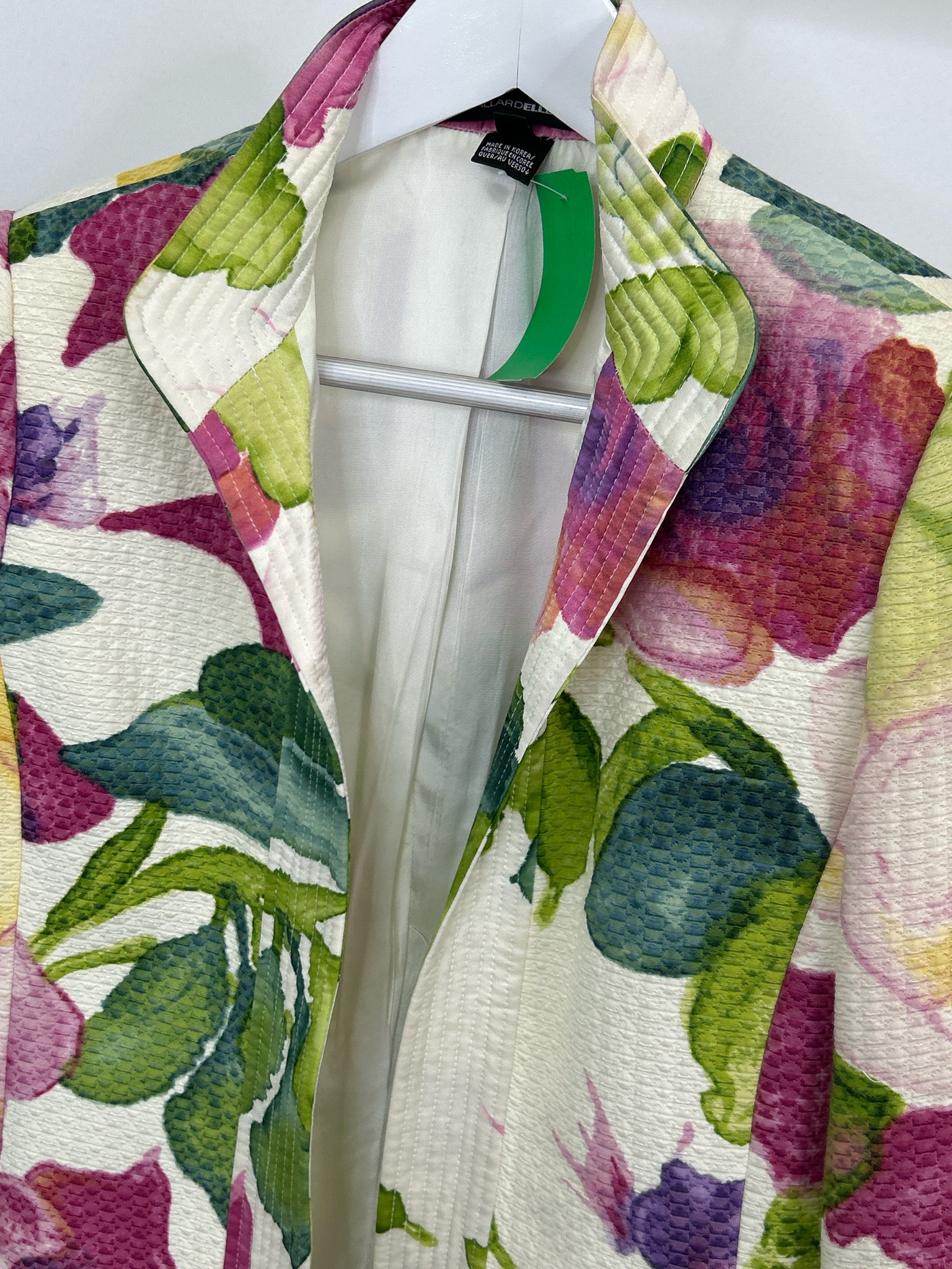 LINDA ALLARD ELLEN TRACY Size 10 FLORAL PRINT Women Jacket