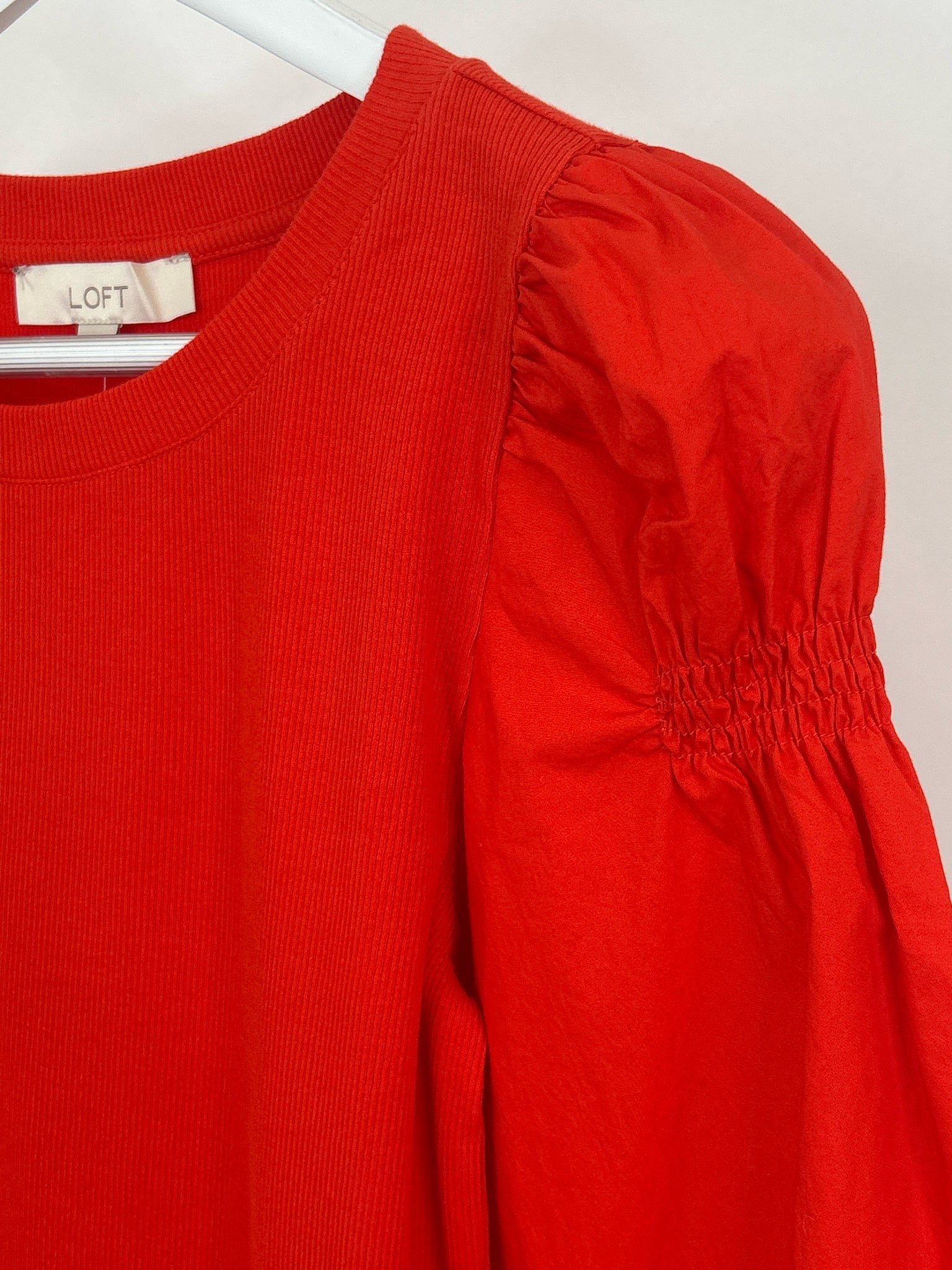LOFT Size S Orange Red Women Top NWT