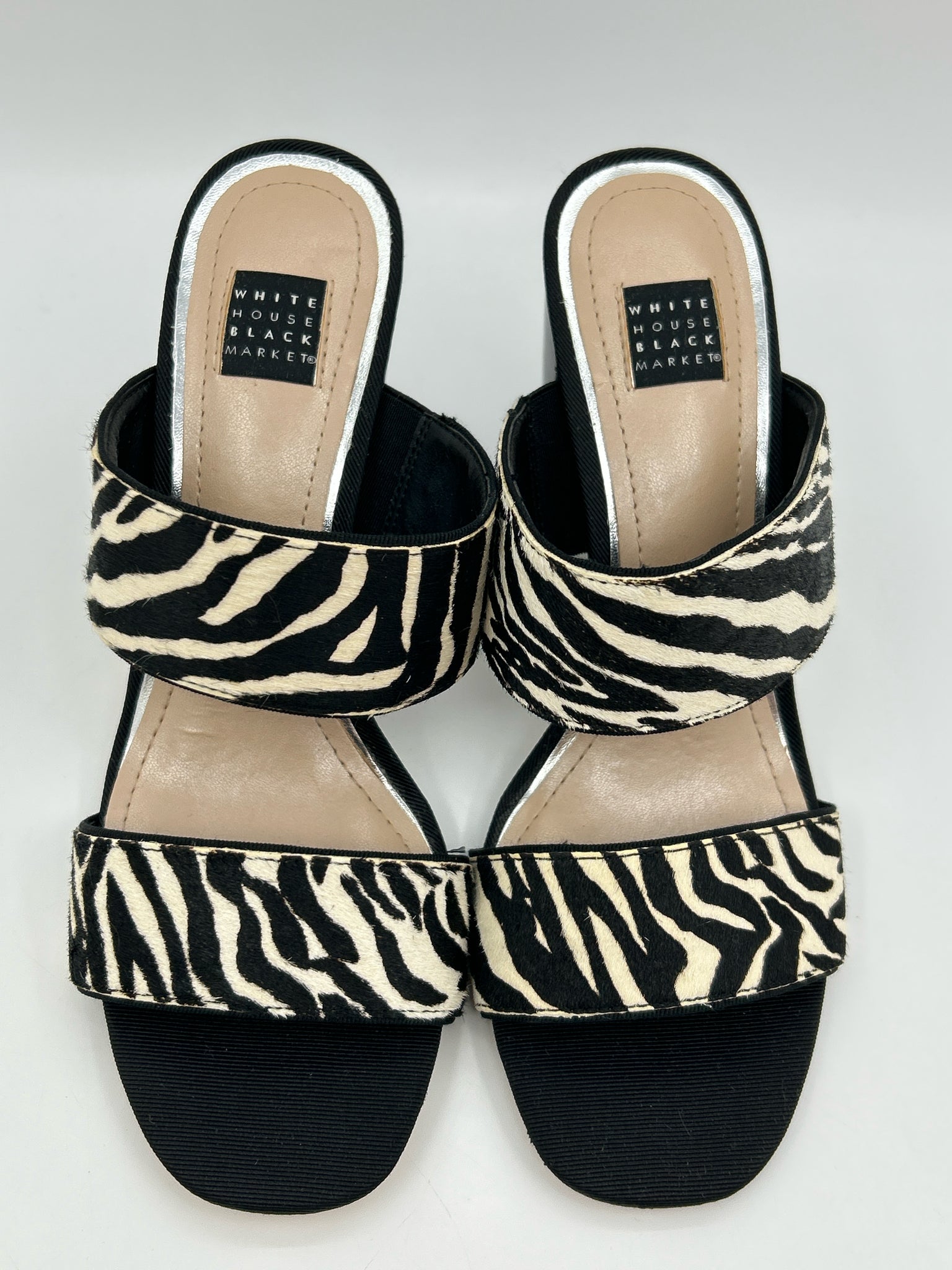 White House Black Market Size 7.5 Black & White Women Sandal