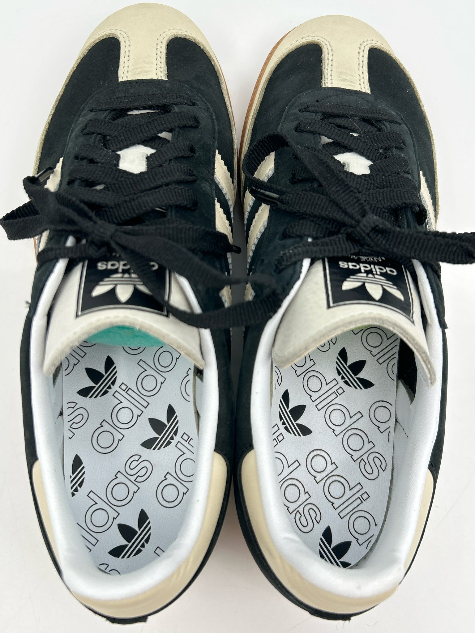 ADIDAS Size 8.5 Black & Cream Women Sneakers