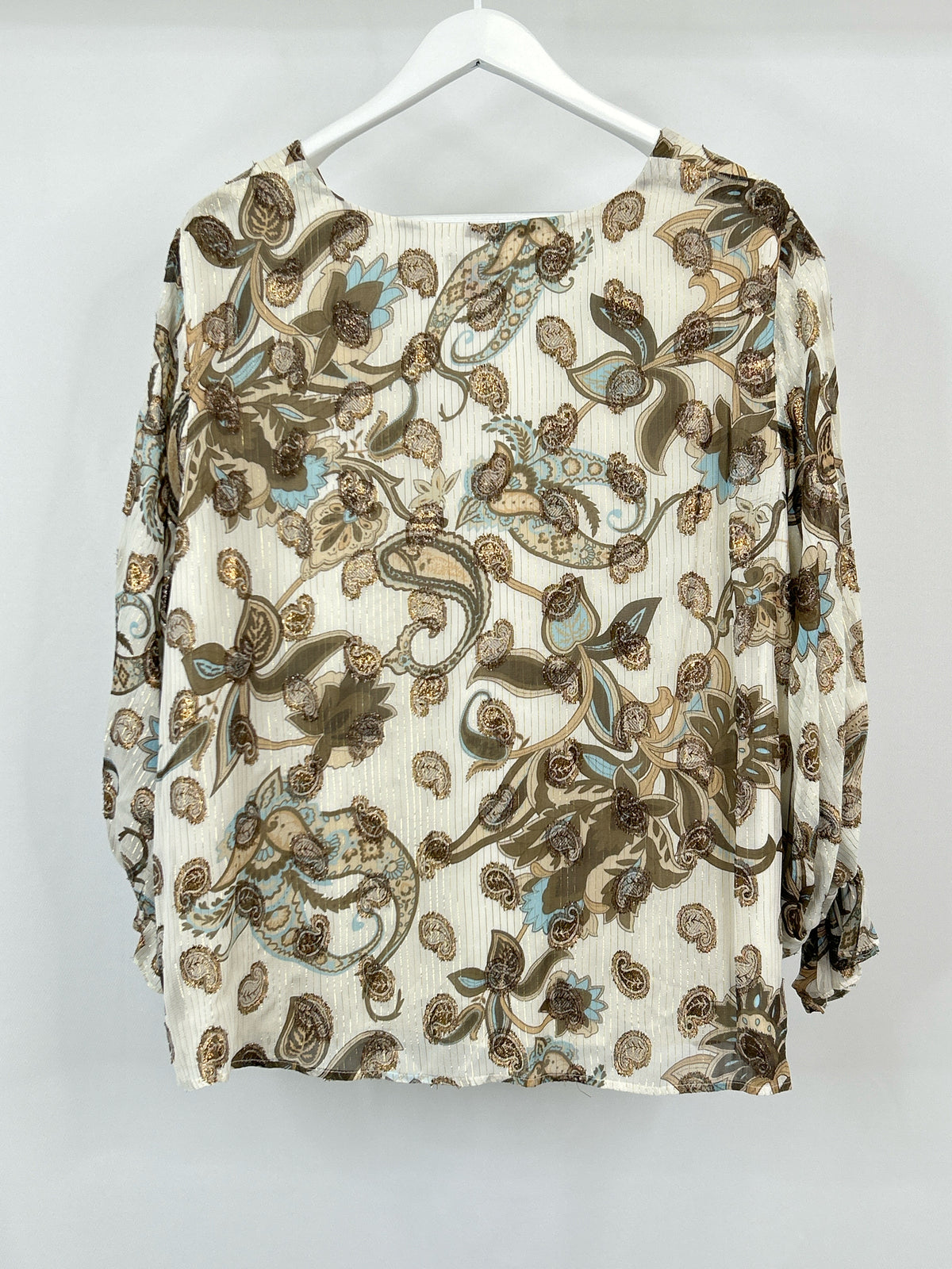 VINCE CAMUTO Size 2X White Print Women Top