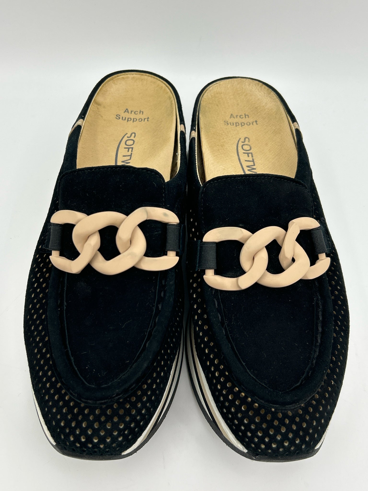 SOFTWAVES Size 39/9 Black Women Loafer