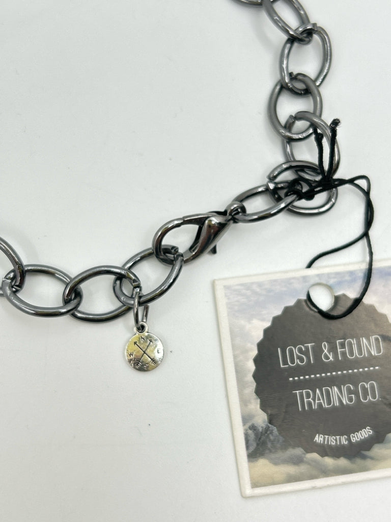 LOST &  FOUND TRADING NWT Black and Silver Necklace